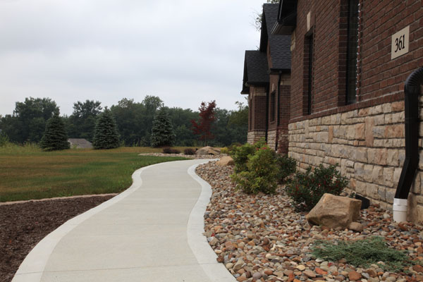 Front Landscaping Along Sidewalk